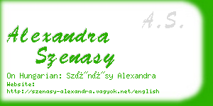 alexandra szenasy business card
